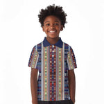 Lamba Mpanjaka Malagasy Traditional Pattern Kid Polo Shirt