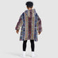 Lamba Mpanjaka Malagasy Traditional Pattern Kid Wearable Blanket Hoodie
