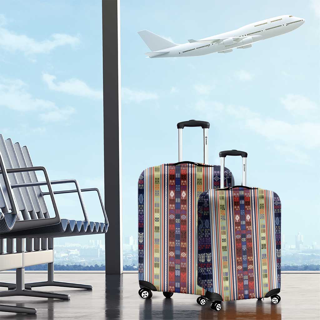 Lamba Mpanjaka Malagasy Traditional Pattern Luggage Cover