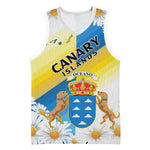 Personalized Canary Islands Basketball Jersey Coat Of Arms Argyranthemum Frutescens LT15
