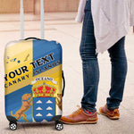 Personalized Canary Islands Luggage Cover Coat Of Arms Argyranthemum Frutescens