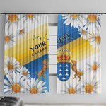 Personalized Canary Islands Window Curtain Coat Of Arms Argyranthemum Frutescens