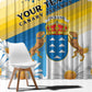 Personalized Canary Islands Window Curtain Coat Of Arms Argyranthemum Frutescens