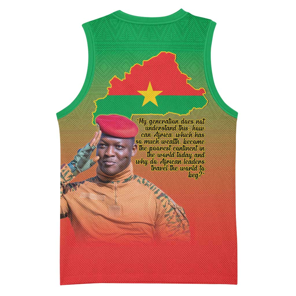 Burkina Faso I Stand With Traore Basketball Jersey African Pattern LT15