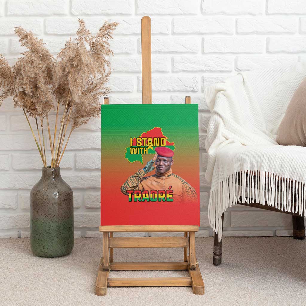 Burkina Faso I Stand With Traore Canvas Wall Art African Pattern