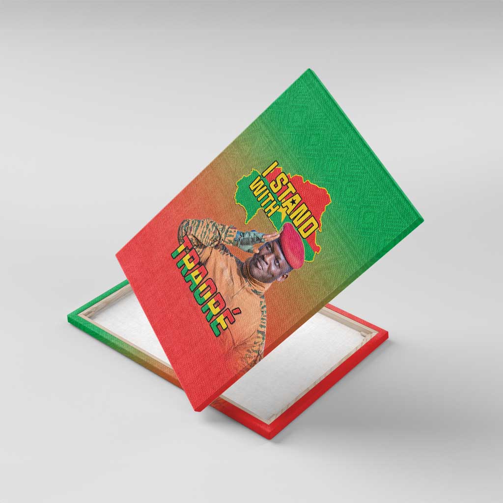 Burkina Faso I Stand With Traore Canvas Wall Art African Pattern