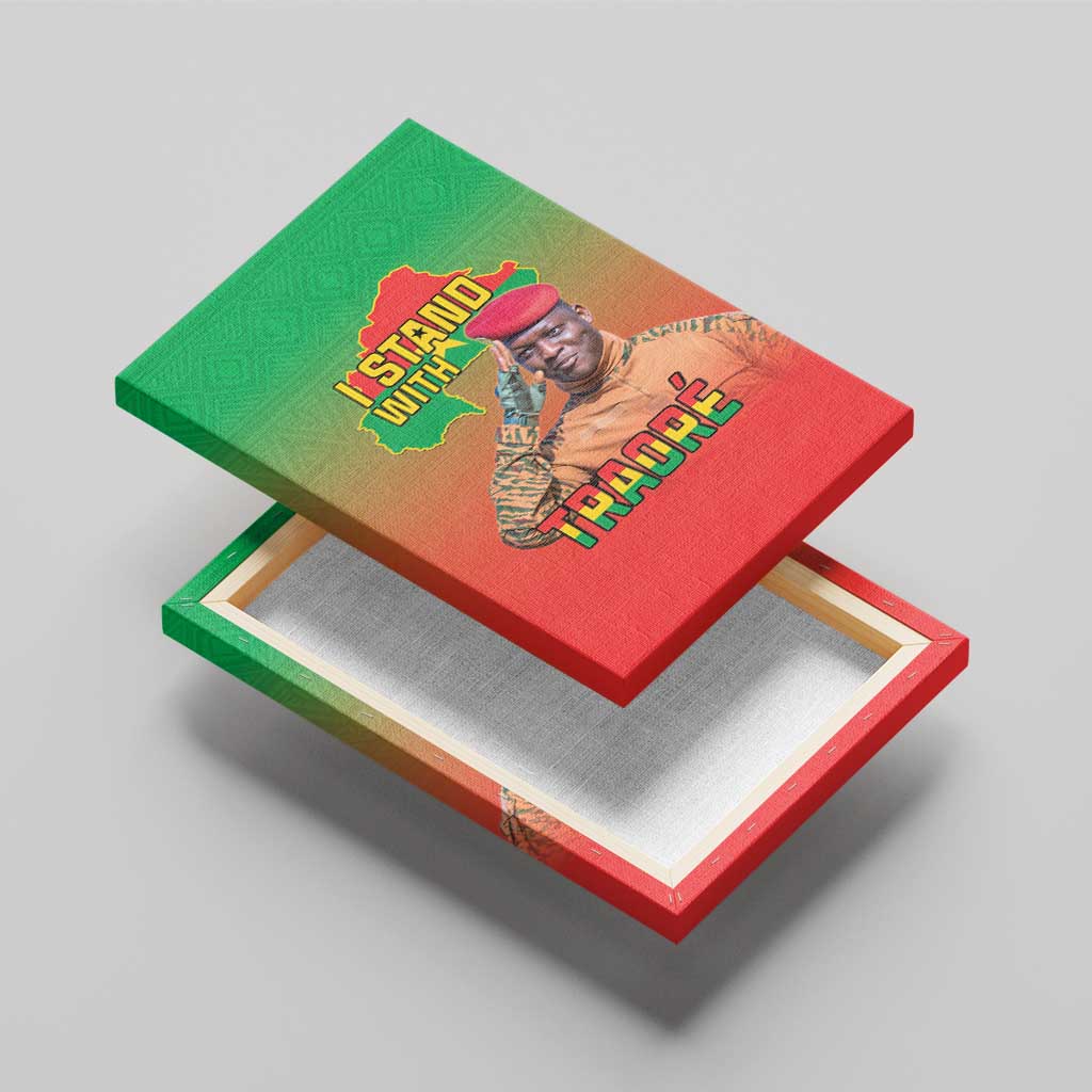 Burkina Faso I Stand With Traore Canvas Wall Art African Pattern
