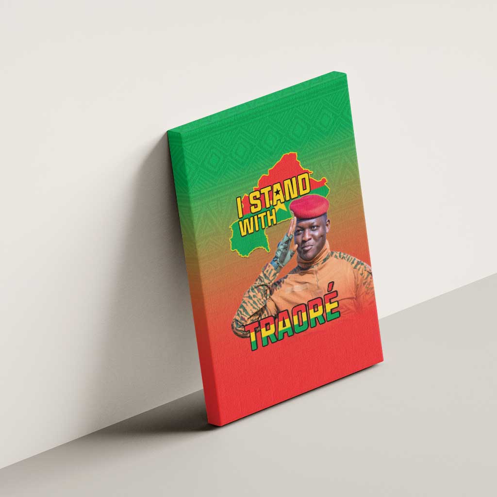Burkina Faso I Stand With Traore Canvas Wall Art African Pattern