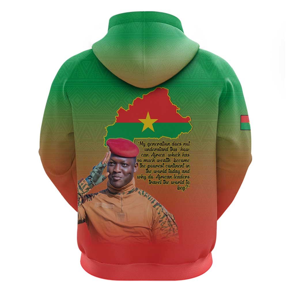 Burkina Faso I Stand With Traore Zip Hoodie African Pattern