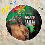 Traore Burkina Faso A Bas La Francafrique Beach Blanket