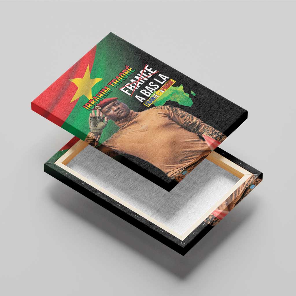 Traore Burkina Faso A Bas La Francafrique Canvas Wall Art