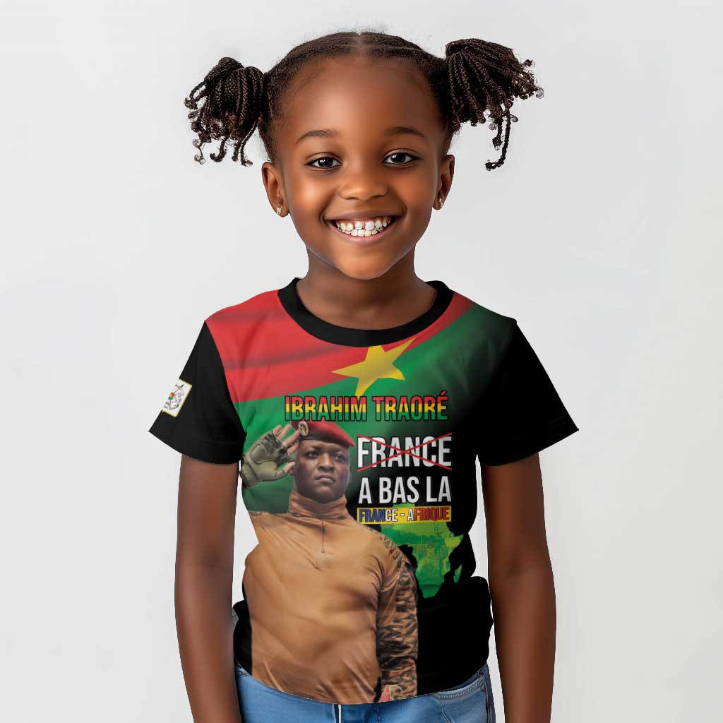 Traore Burkina Faso A Bas La Francafrique Kid T shirt