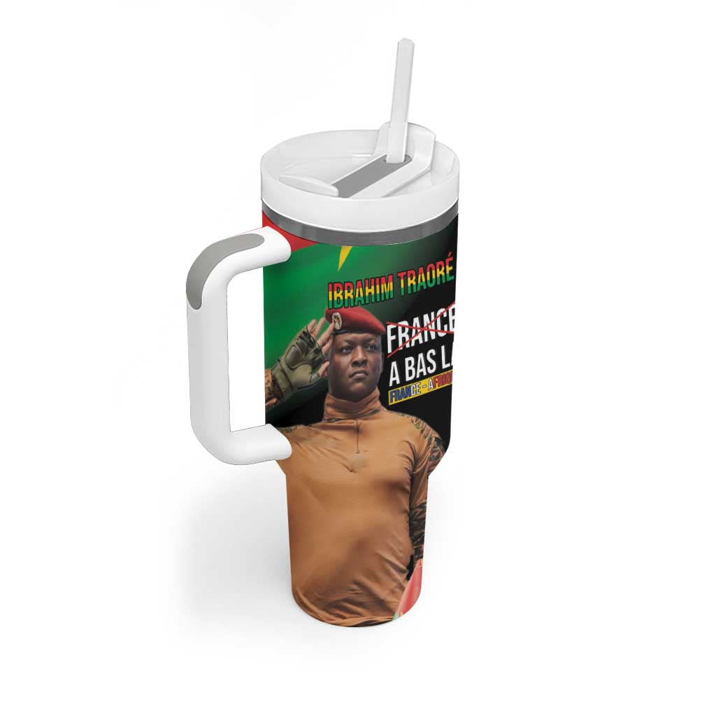 Traore Burkina Faso A Bas La Francafrique Tumbler With Handle