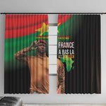 Traore Burkina Faso A Bas La Francafrique Window Curtain