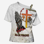 Angola All Souls Day Cross Shoulder Shirt Together in Remembrance