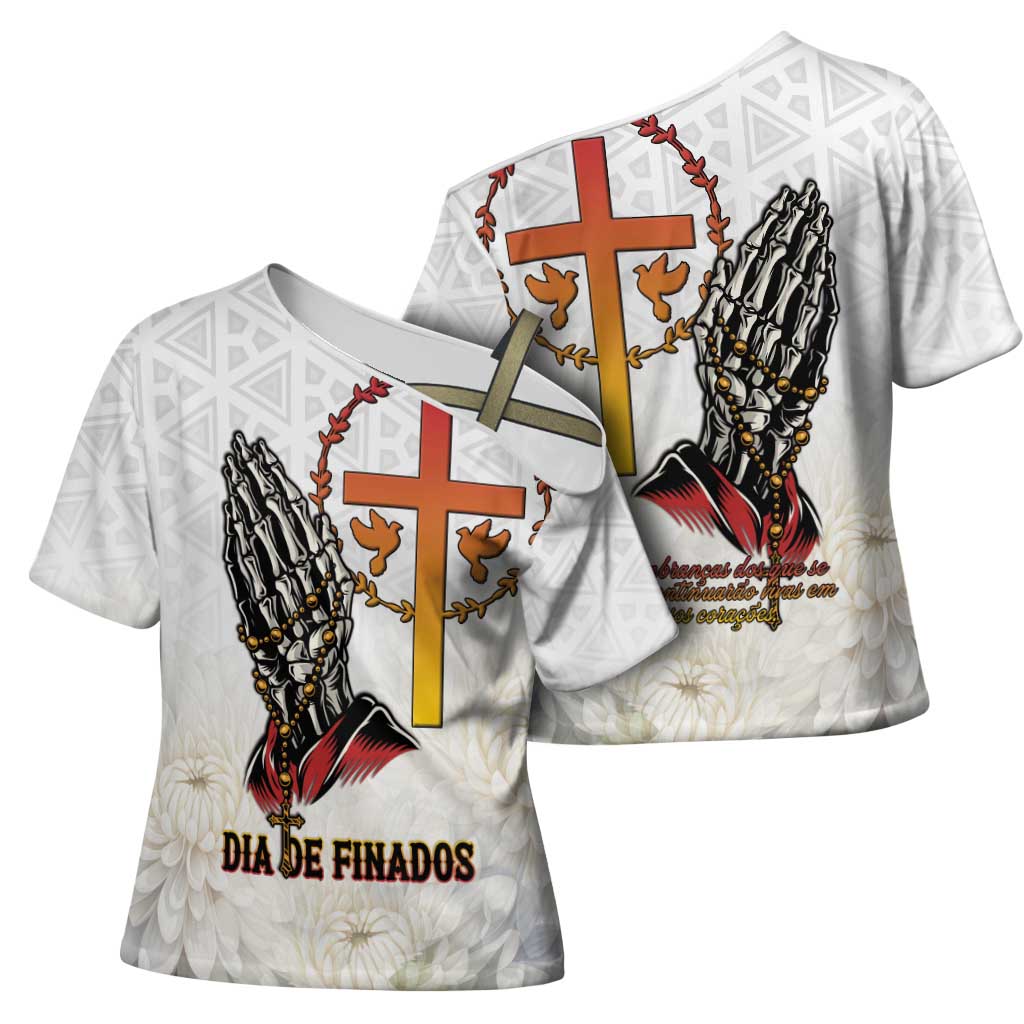 Angola All Souls Day Cross Shoulder Shirt Together in Remembrance