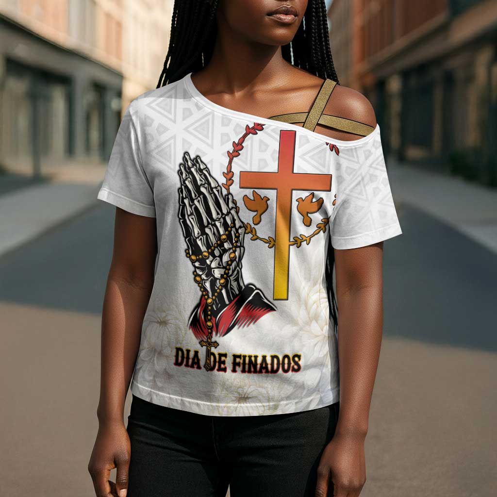 Angola All Souls Day Cross Shoulder Shirt Together in Remembrance