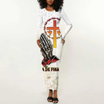 Gone but Never Forgotten Long Sleeve Bodycon Dress Angola All Souls Day - African Pride