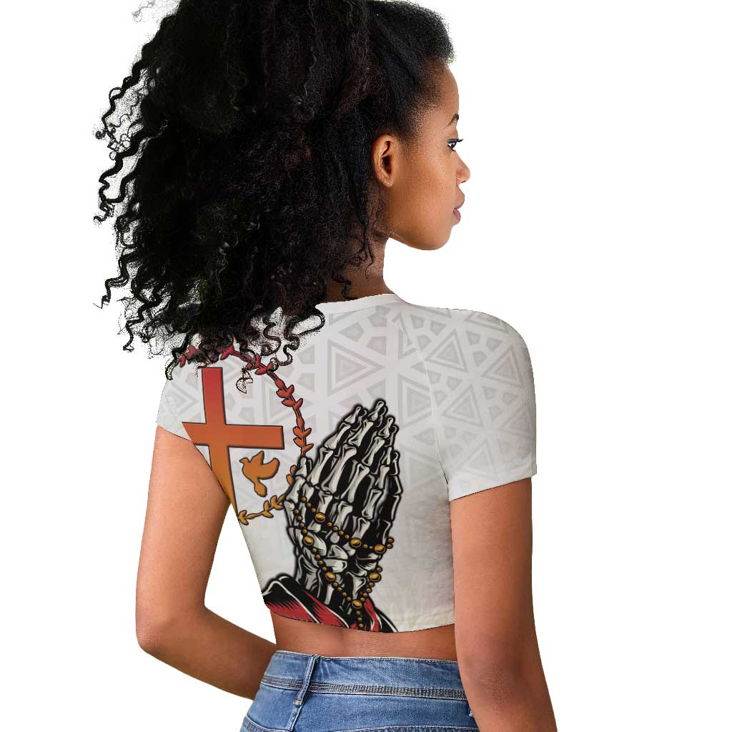 Gone but Never Forgotten Raglan Cropped T shirt Angola All Souls Day - African Pride