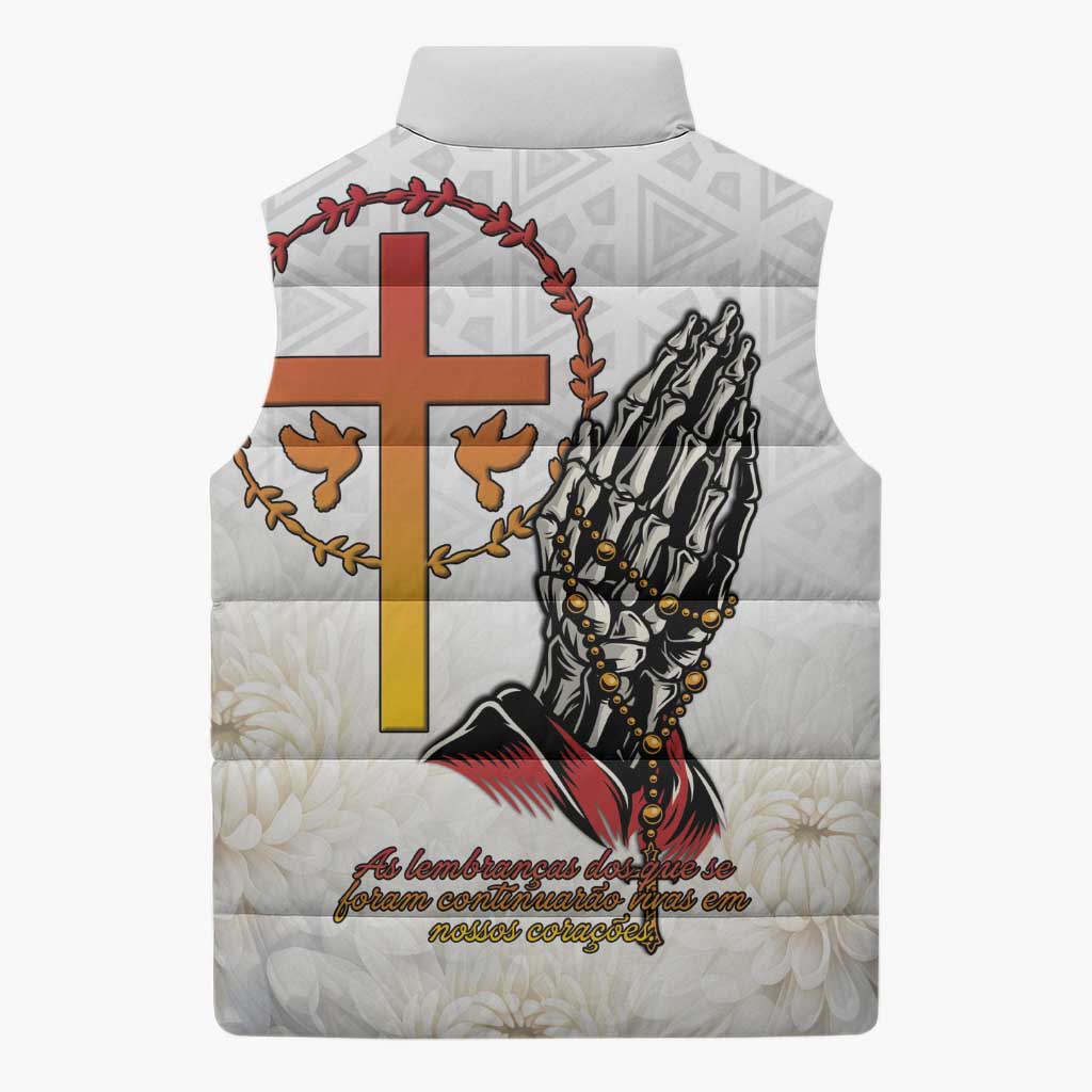Angola All Souls Day Sleeveless Puffer Jacket Together in Remembrance