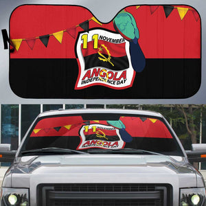 Happy Angola Auto Sun Shade 50 Years of Independence