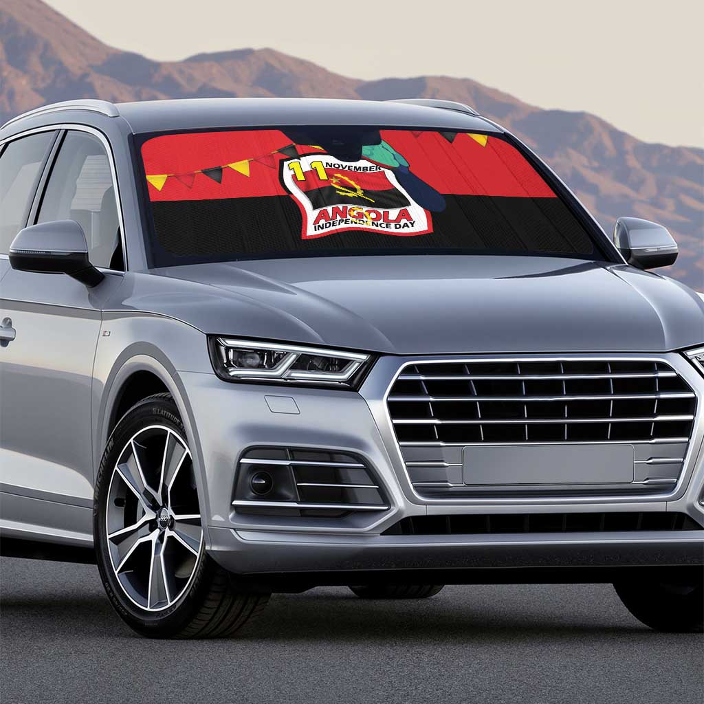 Happy Angola Auto Sun Shade 50 Years of Independence