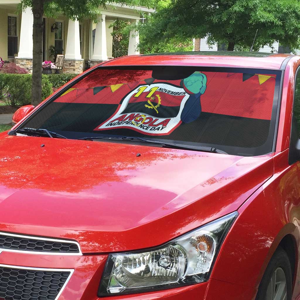 Happy Angola Auto Sun Shade 50 Years of Independence