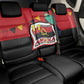 Happy Angola Independence Day Back Car Seat Cover With Red-crested Turaco - African Pride