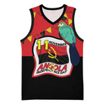 Happy Angola Independence Day Basketball Jersey With Red-crested Turaco LT15