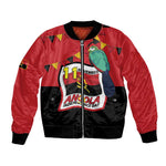 Happy Angola Independence Day Bomber Jacket With Red-crested Turaco - African Pride