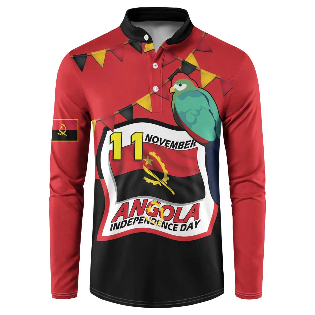 Happy Angola Button Sweatshirt 50 Years of Independence