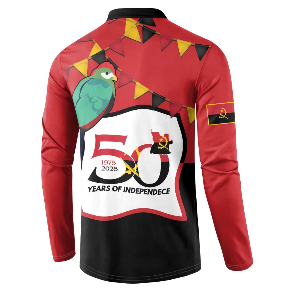 Happy Angola Button Sweatshirt 50 Years of Independence