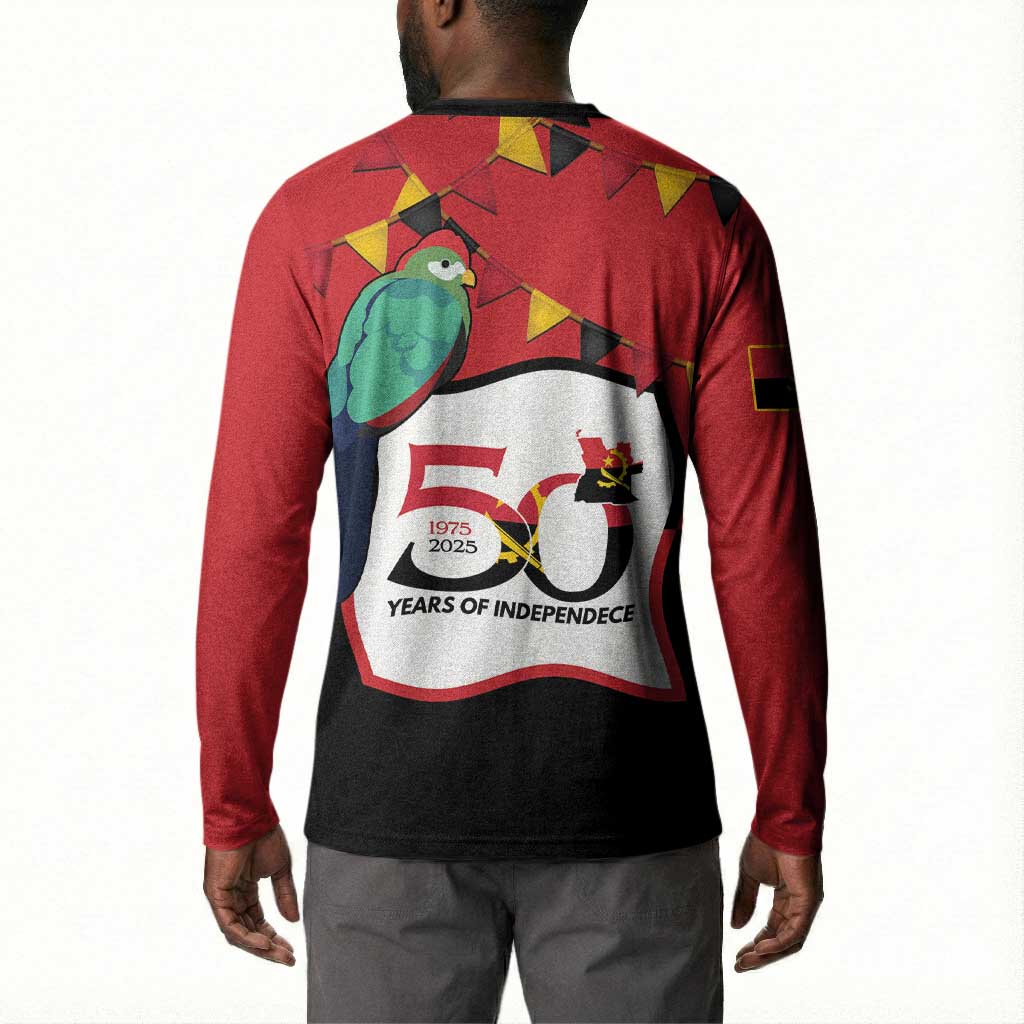 Happy Angola Button Sweatshirt 50 Years of Independence