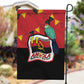 Happy Angola Independence Day Garden Flag With Red-crested Turaco - African Pride