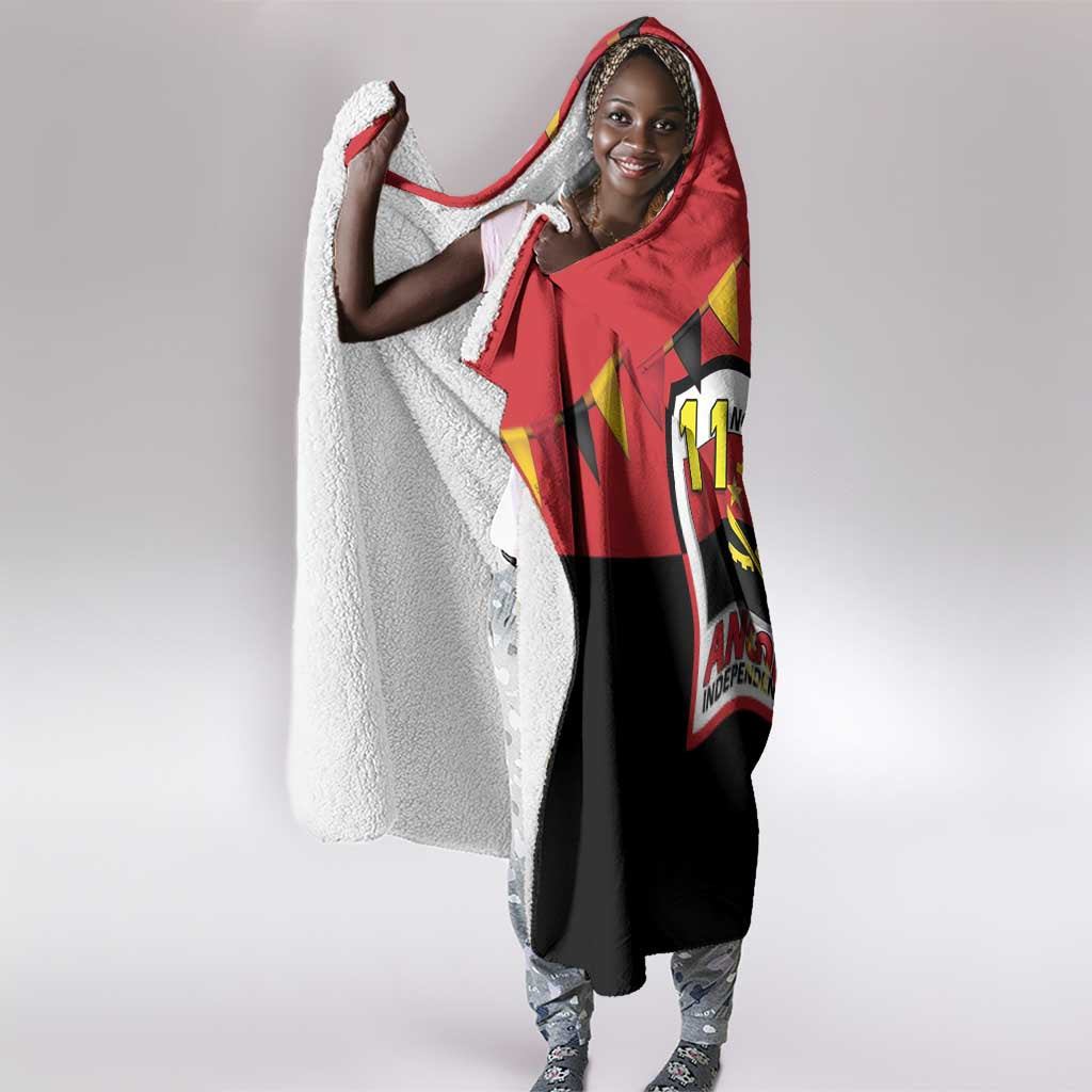 Happy Angola Independence Day Hooded Blanket With Red-crested Turaco - African Pride