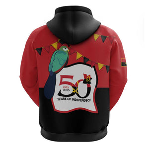 Happy Angola Independence Day Hoodie With Red-crested Turaco - African Pride