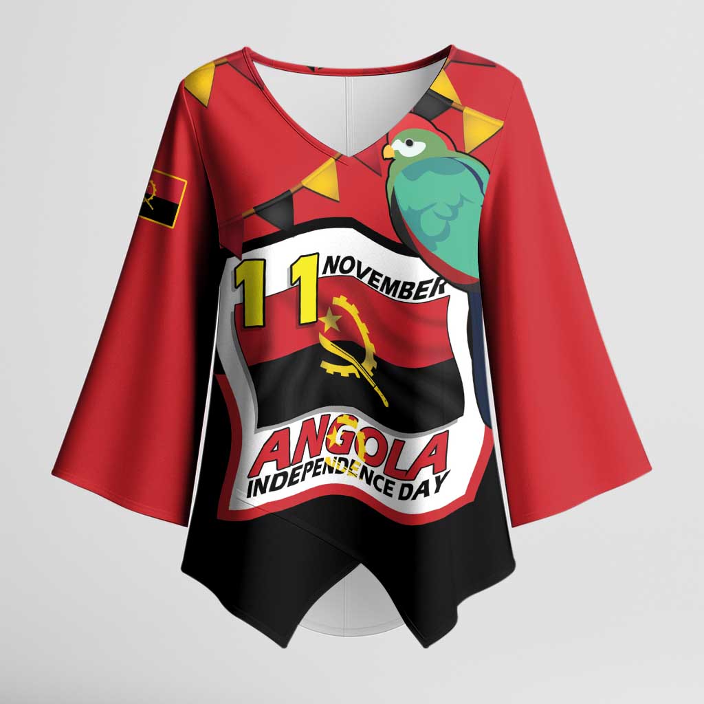 Happy Angola Kimono Sleeve Blouse 50 Years of Independence