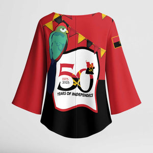 Happy Angola Kimono Sleeve Blouse 50 Years of Independence