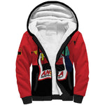 Happy Angola Independence Day Sherpa Hoodie With Red-crested Turaco - African Pride
