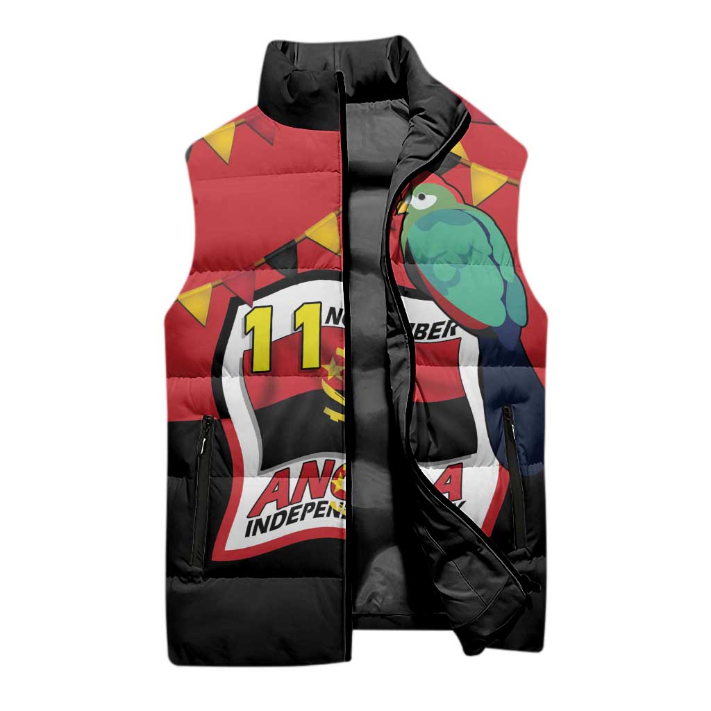 Happy Angola Sleeveless Puffer Jacket 50 Years of Independence