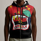 Happy Angola Independence Day Sleeveless Zip Hoodie With Red-crested Turaco - African Pride