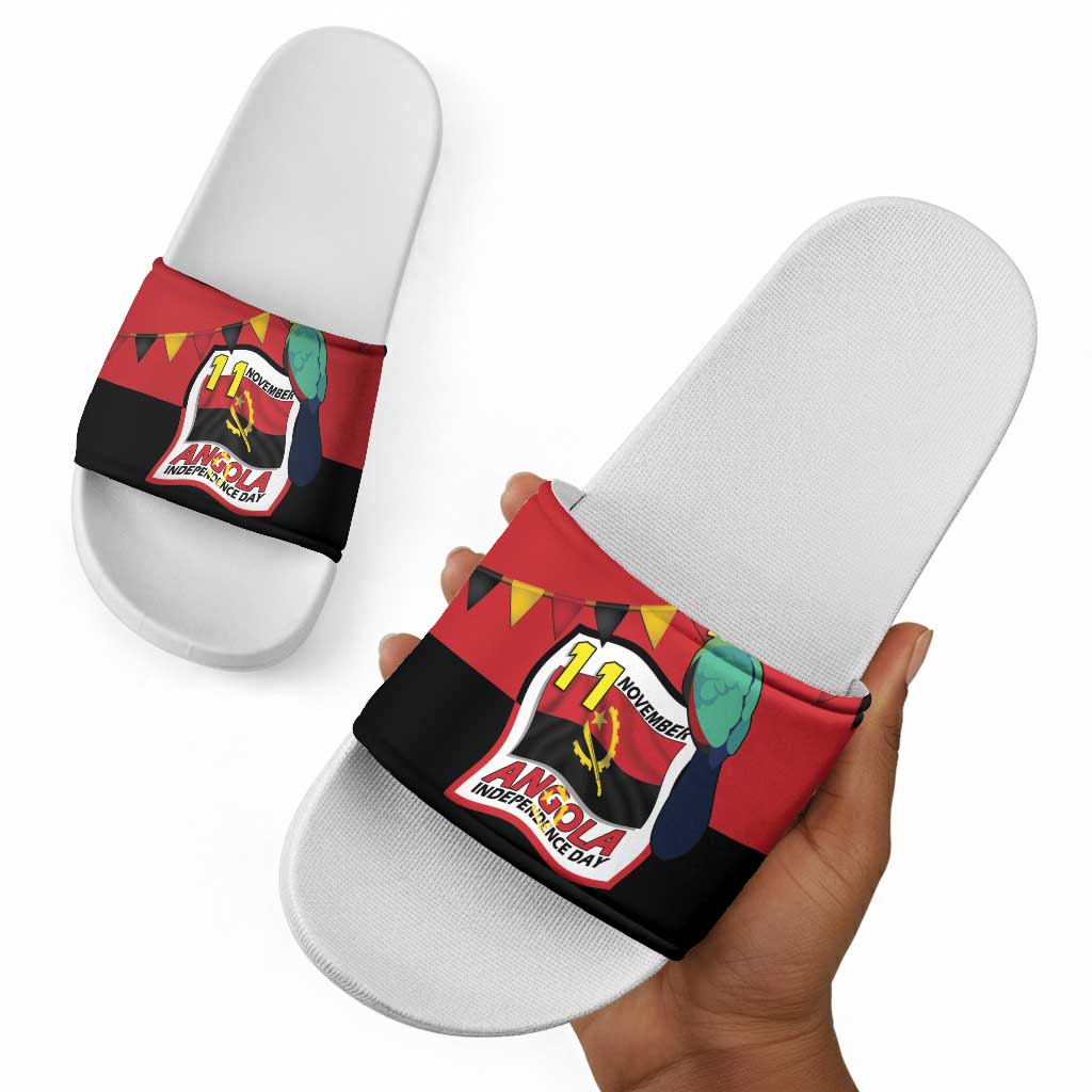 Happy Angola Slide Sandals 50 Years of Independence