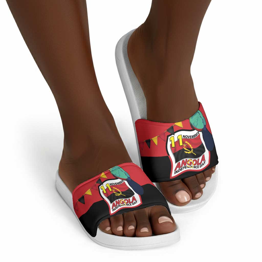 Happy Angola Slide Sandals 50 Years of Independence