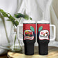 Happy Angola Independence Day Tumbler With Handle With Red-crested Turaco - African Pride