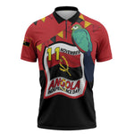 Happy Angola Zipper Polo Shirt 50 Years of Independence