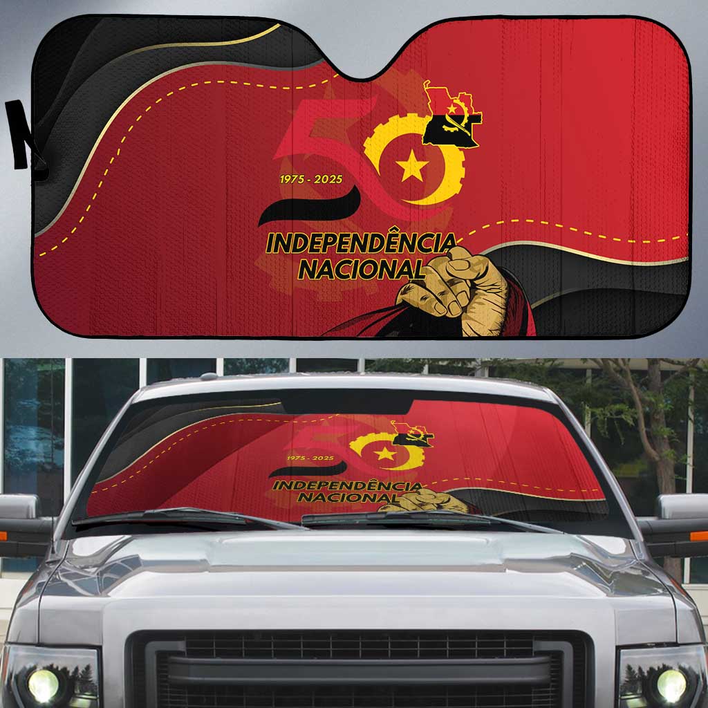 Angola Independence Day Auto Sun Shade Virtue Is Stronger When United