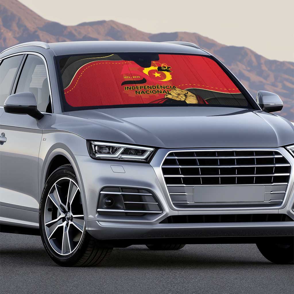 Angola Independence Day Auto Sun Shade Virtue Is Stronger When United