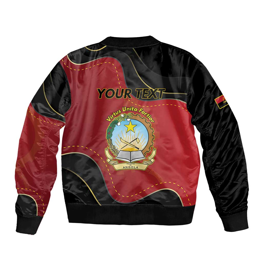 Personalized Dia da Independencia de Angola Bomber Jacket Virtus Unita Fortior - African Pride