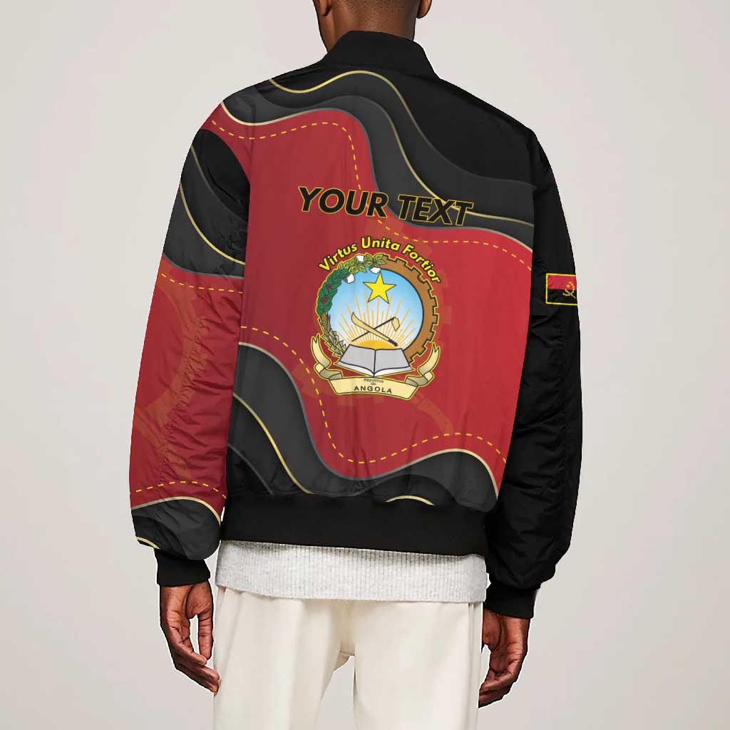 Personalized Dia da Independencia de Angola Bomber Jacket Virtus Unita Fortior - African Pride