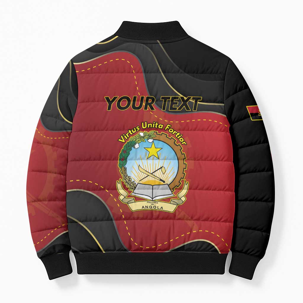 Personalized Angola Independence Day Bomber Puffer Jacket Virtue Is Stronger When United